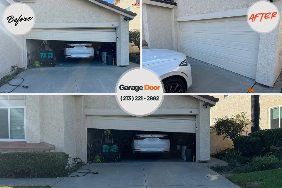 Before and after: garage door installation Urbancrest, OH
